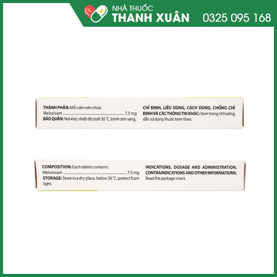 Meloxicam 7,5mg thuốc điều trị viêm xương khớp và viêm khớp dạng thấp